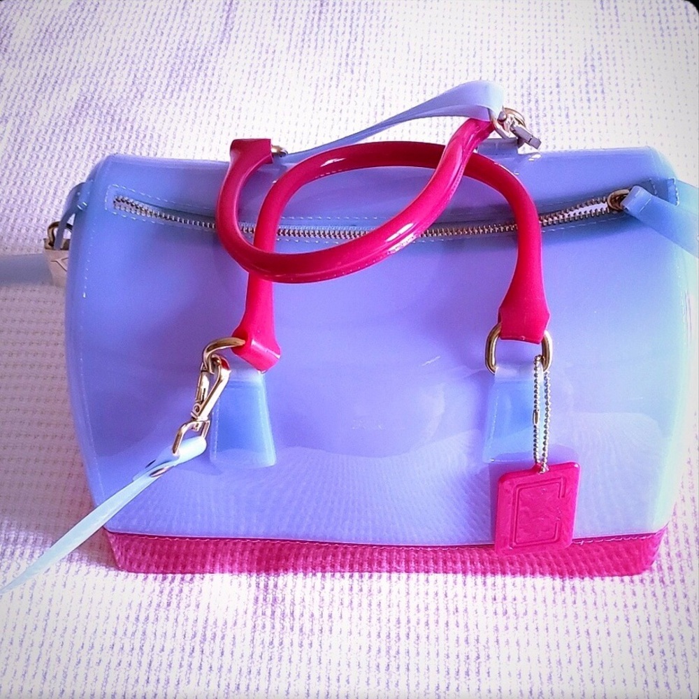 Elegant Blue and Pink Women's Satchel Candy Bag